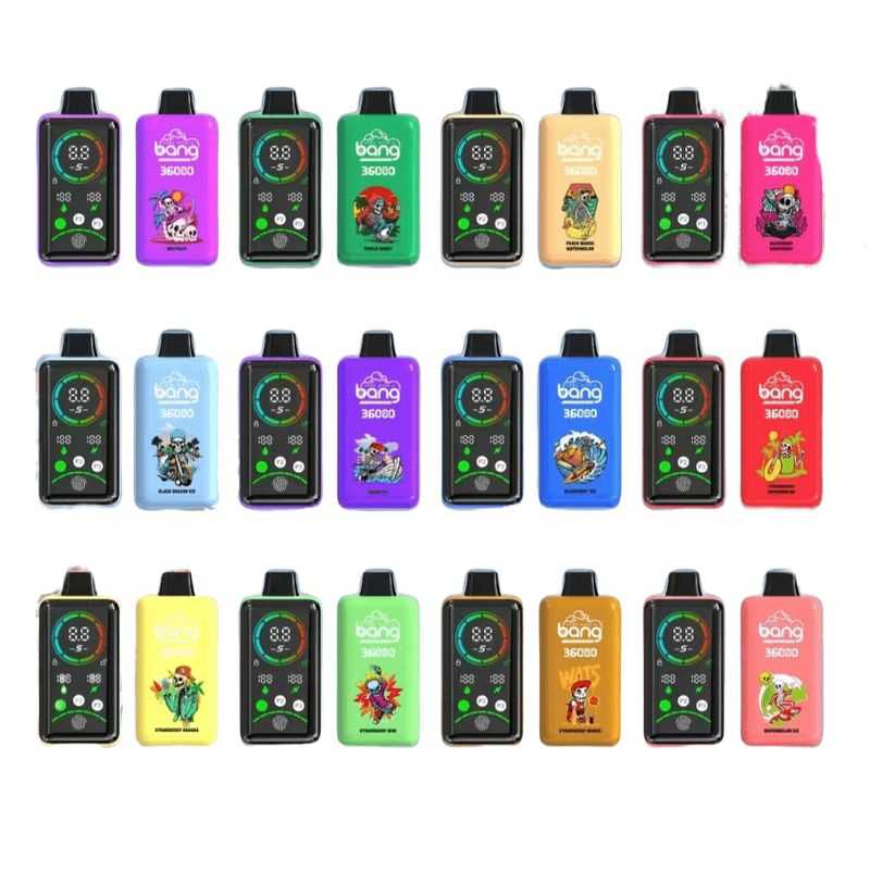 ilikevape.com Bang 36K(36000) Puffs Advanced Fingerprint Full Screen 0% 2% 3% 5% Nicotine 36mL E-liquid Smart Full-Screen Display Disposable Vape