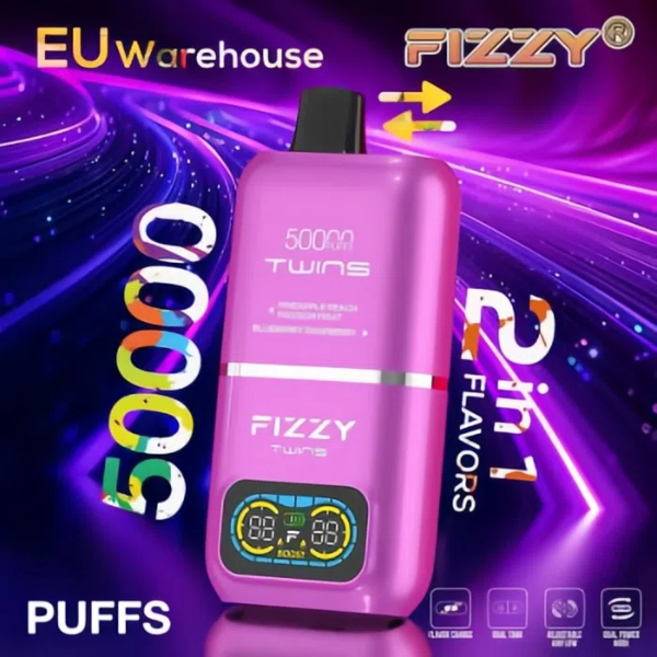 ilikevape.com FIZZY TWINS 50K: Double the Flavor! Double the Vapor! Double the Thrills! The Ultimate Disposable Vape Experience!
